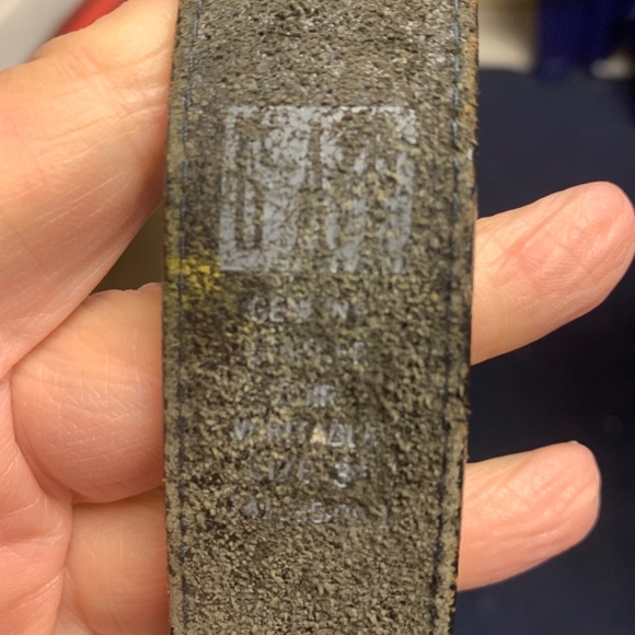 Brown Belt Leather Embroidered Beige Floral Hippie Boho Retro SZ L/XL - Picture 4 of 10